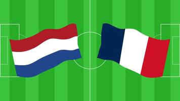 Euro Football Championship event 2024 in Germany. Group D. Netherlands France. Layout banner background poster web design. illustration. vector