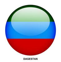 DAGESTAN flag button on white background vector