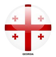 GEORGIA flag button on white background vector