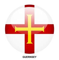 GUERNSEY flag button on white background vector
