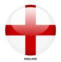 ENGLAND flag button on white background vector
