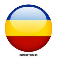 DON REPUBLIC flag button on white background vector