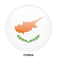 CYPRUS flag button on white background vector