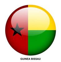 GUINEA BISSAU flag button on white background vector