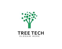 Logo design digital tree, modern, tree tech. logo design icon, symbol, , creative idea. vector