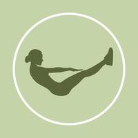 Pilates icon colorful background abstract trendy illustration design vector