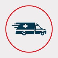 Ambulance icon beautiful background abstract colorful illustration design vector