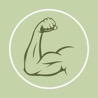 Strong hand icon colorful background abstract trendy illustration design vector