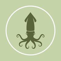 Squid icon colorful background abstract trendy illustration design vector