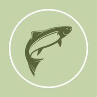 Salmon fish icon colorful background abstract trendy illustration design vector