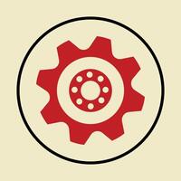 Gear symbol abstract beautiful amazing background illustration design vector