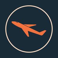 Airplane symbol abstract beautiful dark blue background illustration design vector