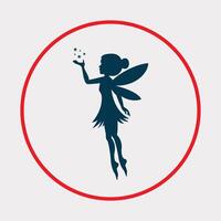Fairy icon beautiful background abstract colorful illustration design vector