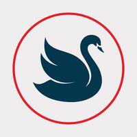 Swan icon beautiful background abstract colorful illustration design vector
