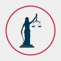 Justice lady icon beautiful background abstract colorful illustration design vector