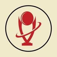 Trophy symbol abstract beautiful amazing background illustration design vector