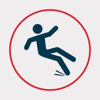 Falling man icon beautiful background abstract colorful illustration design vector