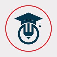 Education icon beautiful background abstract colorful illustration design vector