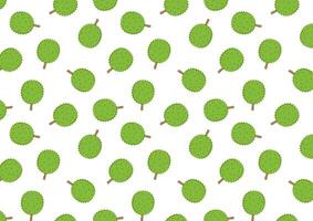 Durian pattern wallpaper. Durian on white background. vector