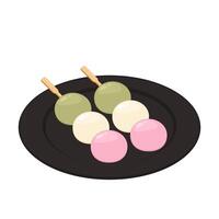 Mochi . Mochi on white background. Mochi stick . vector