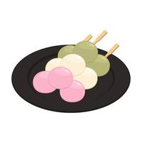 Mochi . Mochi on white background. Mochi stick . vector