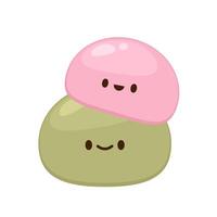 Mochi . Mochi on white background. vector