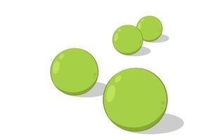 Peas stack . Peas on white background. vector