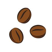 Coffee beans . Coffee beans on white background. free space for text. vector