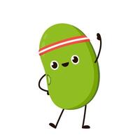 Mung Bean . Mung Bean character design. vector