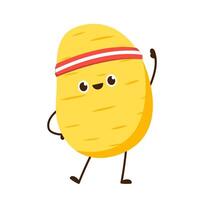 Potato character design. Potato . Potato on white background. vector