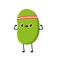 Mung Bean . Mung Bean character design. vector