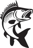 A silhouette of a fish in style. vector