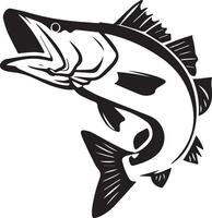 A silhouette of a fish in style. vector