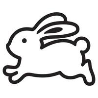A silhouette of a rabbit in style. vector