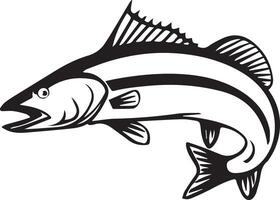 A silhouette of a fish in style. vector