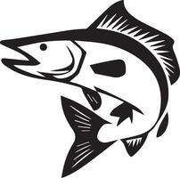 A silhouette of a fish in style. vector