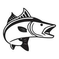 A silhouette of a fish in style. vector