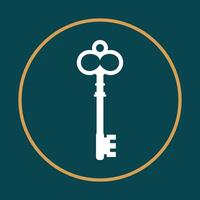Old key symbol dark abstract background beautiful illustration design vector