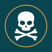 Crossbones skull symbol dark abstract background beautiful illustration design vector