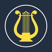 Harp symbol beautiful background abstract illustration design vector
