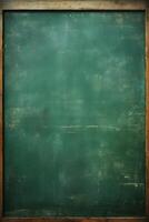 Textured board surface with scratch marks, ideal for educational backgrounds, school-related designs. Realistic, green school board texture photo