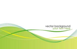 Abstract green wavy minimal background. Fresh backdrop for presentations, wallpaper, web page design vector