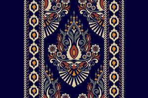 Ikat pattern on purple background,Ikat texture fabric vector