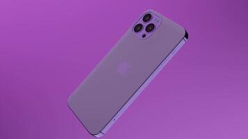 Model of new smartphone on isolated background. Design. 3D model of new smartphone rotates on isolated background. Stylish smartphone with beautiful reflection video