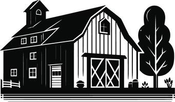 House silhouette with trees on background flat illustration, Minimal House on white background vector