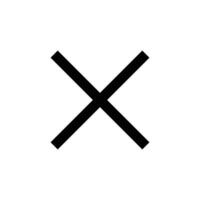 Cross mark icon for website and app vector