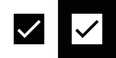 Check mark icon. Tick symbol in square vector