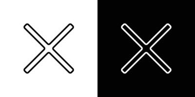 Cross line icon for website and app vector