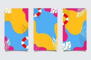 Summer abstract background with copy space for text for banner, greeting card, poster, advertising and social media stories design templates vector