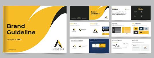 Brand Guidelines Template, Modern Brand Guidelines vector